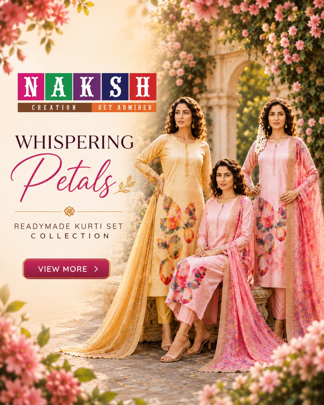Whispering Petals: Readymade Kurti Sets Inspired by Nature