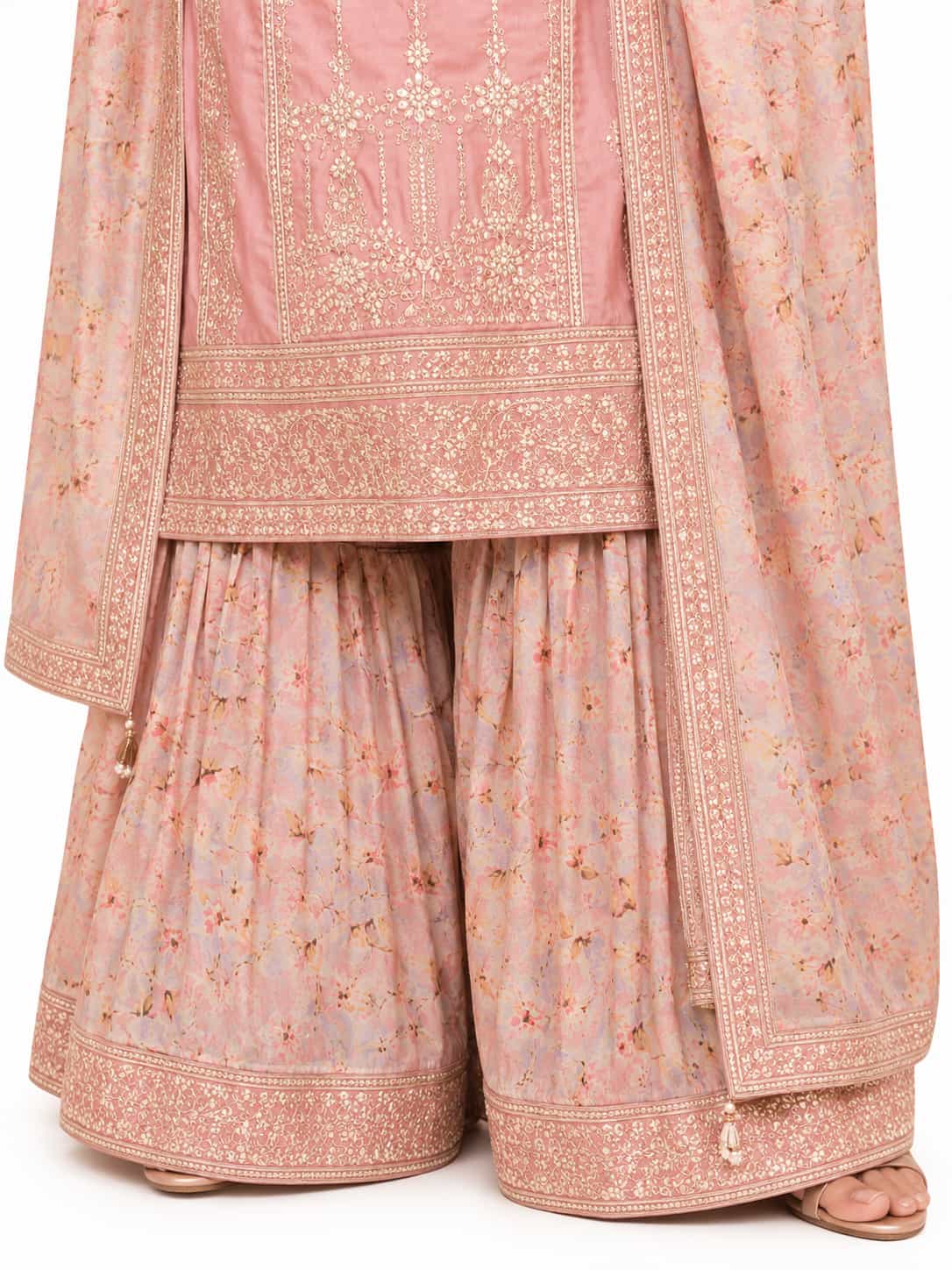 Pink Simar Silk Embroidered Salwar Suit