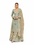 Green Simar Silk Embroidered Salwar Suit