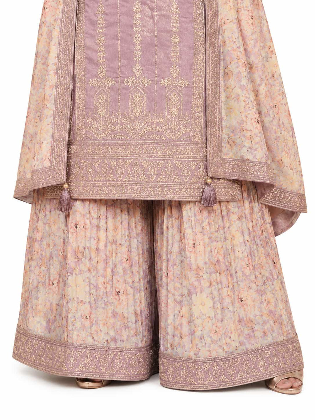 Purple Simar Silk Embroidered Salwar Suit