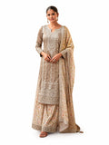 Brown Simar Silk Embroidered Salwar Suit