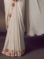 Caramel Drape Saree view 3
