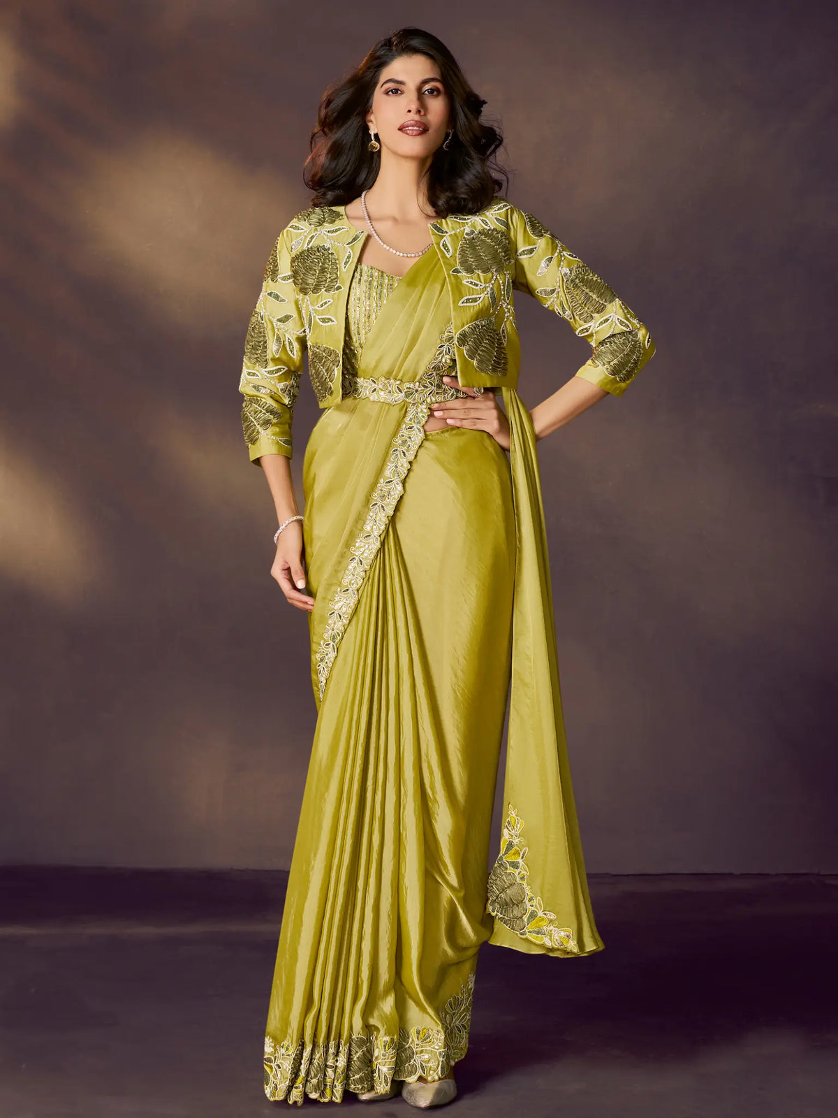 Black Ready to Wear Drape Saree