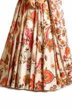 Off-White Readymade Printed Georgette Lehenga
