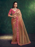 Peach Traditional Saree