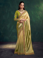 Bottle Green Traditional Saree