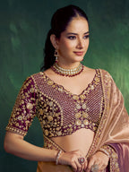 Mauve Saree view 2