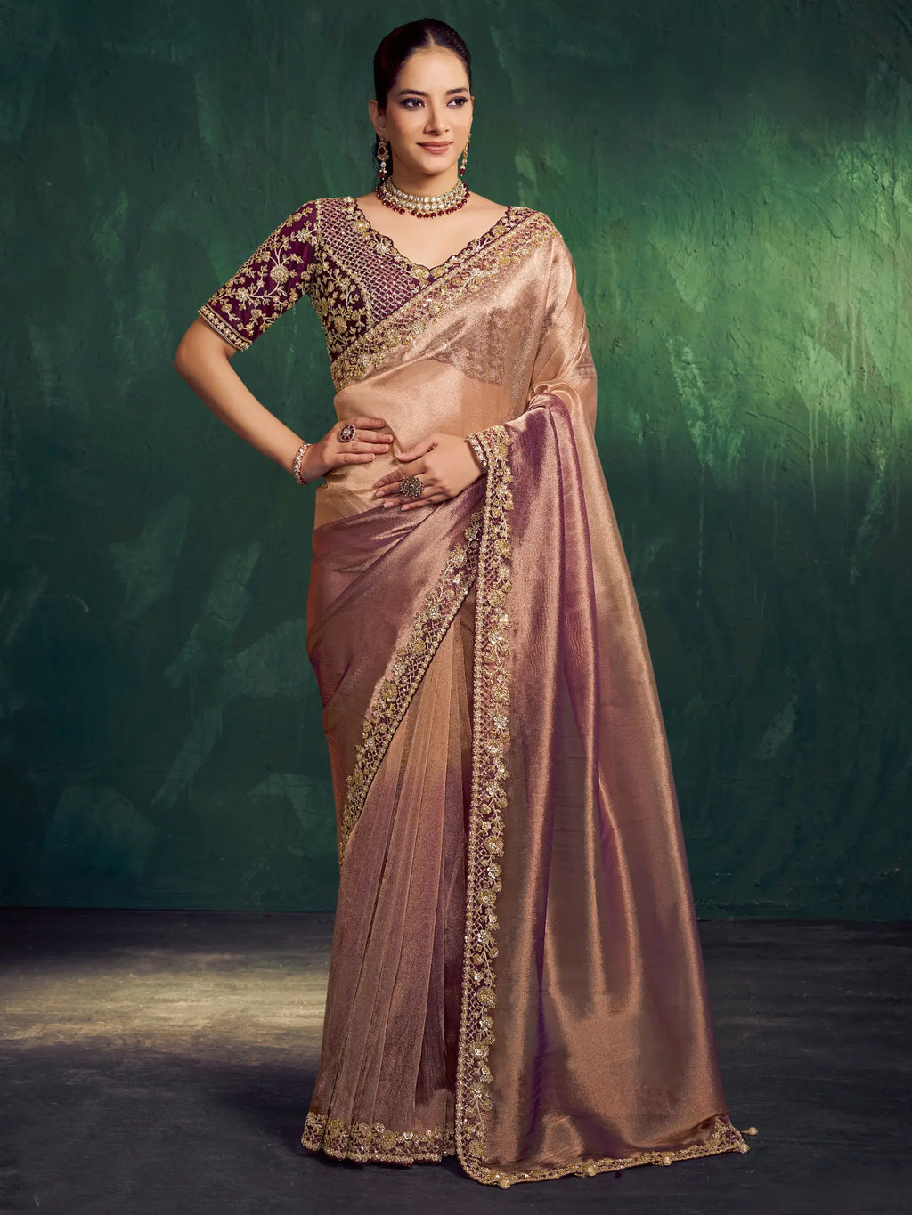 Mauve Traditional Saree