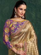 Gold Saree view 4