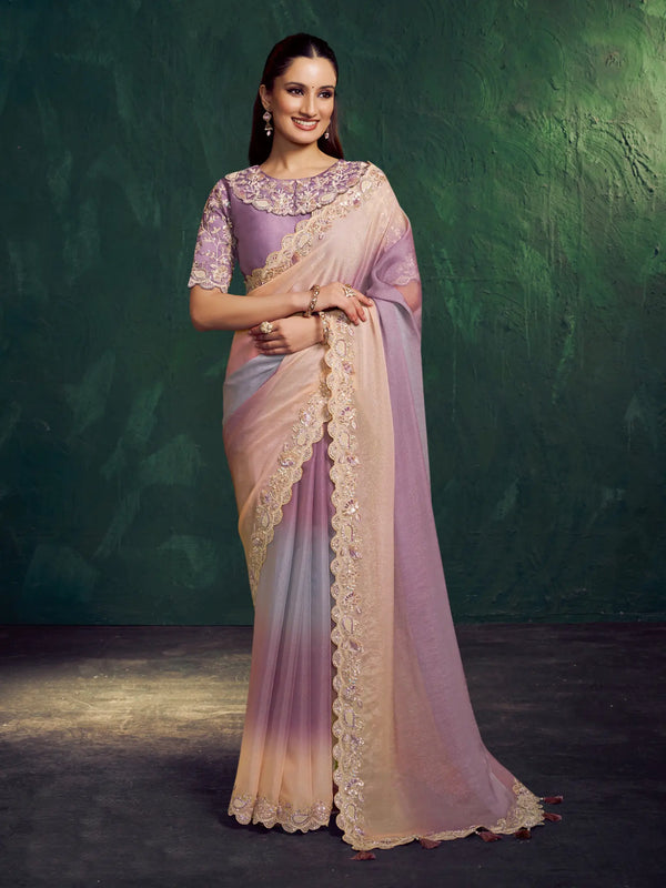 Lavender Traditional Saree