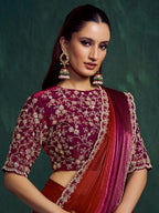 Maroon Saree view 2