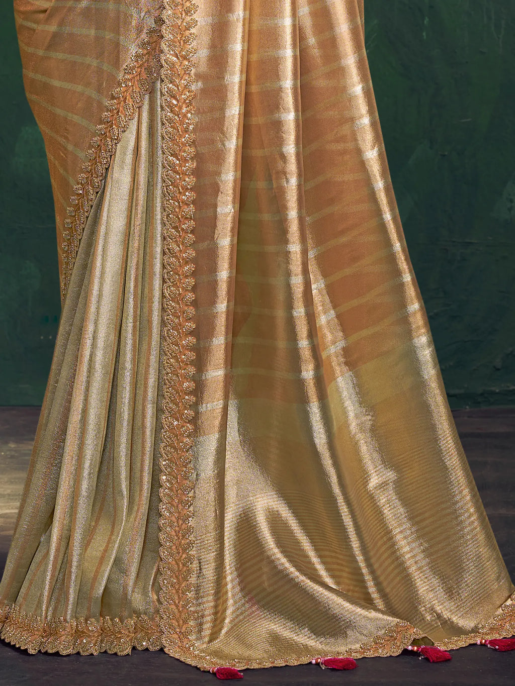 Champagne Saree view 3