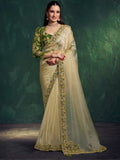 Beige Traditional Saree