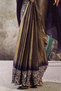 Black Drape Saree with Pearl & Stone Handwork