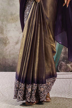 Black Drape Saree with Pearl & Stone Handwork