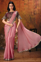 Dusty Pink Drape Saree