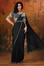 Black Drape Saree
