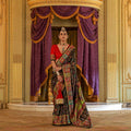 Black Viscose Silk Luxury Printed Party Wear Saree