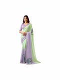 Mint Green Organza Satin Saree