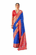 Naksh Creation Royal Blue Sigma Silk Patola Saree