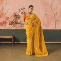 Maroon Red Banarasi Silk Saree with Gold Zari Weaving Peacock Motifs and Unstitched Blouse