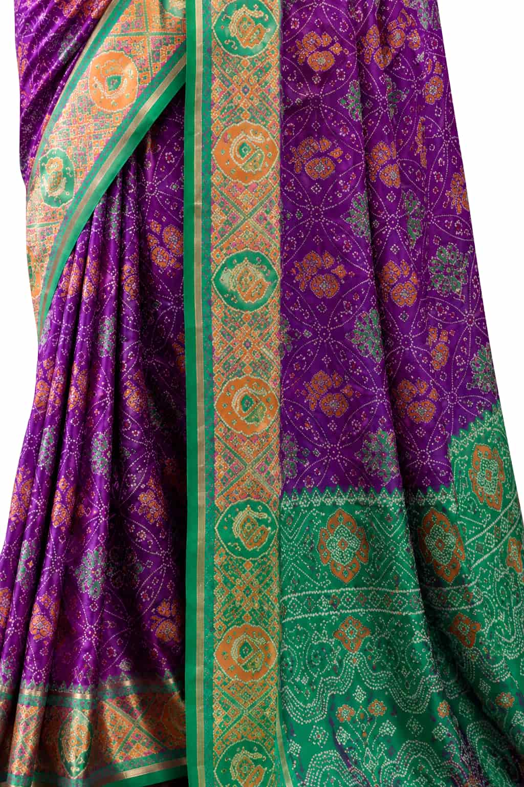 Purple Soft Dola Silk Zari Border Work Saree