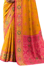 Rani Pink Soft Dola Silk Zari Border Work Saree