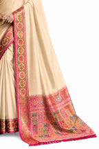 Rani Pink Soft Silk Zari Border Work Saree