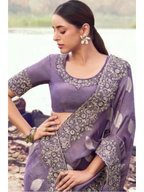 Purple Tissue Silk With Jacquard traditional saree by Naksh Creation view 2