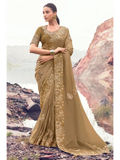 Chiku Pure Banarasi Silk traditional saree by Naksh Creation