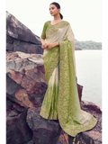 Green Shaded Tissue Silk With Jacquard traditional saree by Naksh Creation