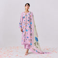 Blush Pink Pure Cotton Lawn Digital Print Salwar Suit with Pure Bemberg Muslin Dupatta