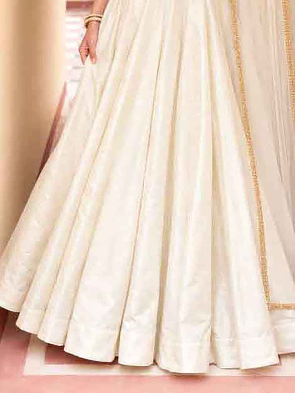 Matching soft roman silk pocketed skirt and net dupatta for Mustard Yellow Lehenga