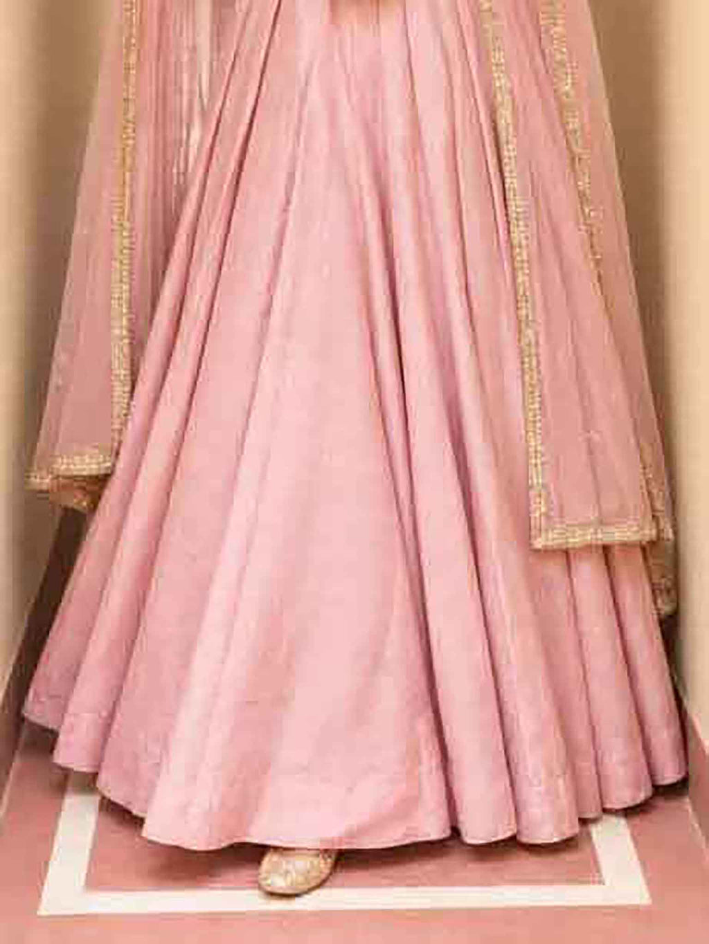 Matching soft roman silk pocketed skirt and net dupatta for Mint Green Lehenga