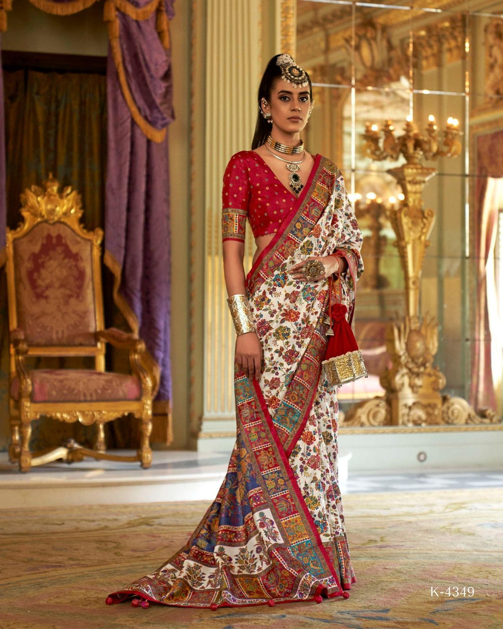Elegant Pink Viscose Silk Saree with Luxury Print & Marmo Finish | Festive Party Wear