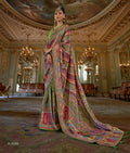 Royal Teal Viscose Silk Cord Zari Stone Sequin Work Saree
