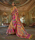 Premium Mauve Glory Finish Poly Viscose Silk Saree featuring HB luxury print, glory finish and matching Poly Viscose Silk blouse for party wear and festive occasions.