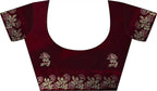 Maroon Fendy Satin Silk Embroidered Saree - View 2