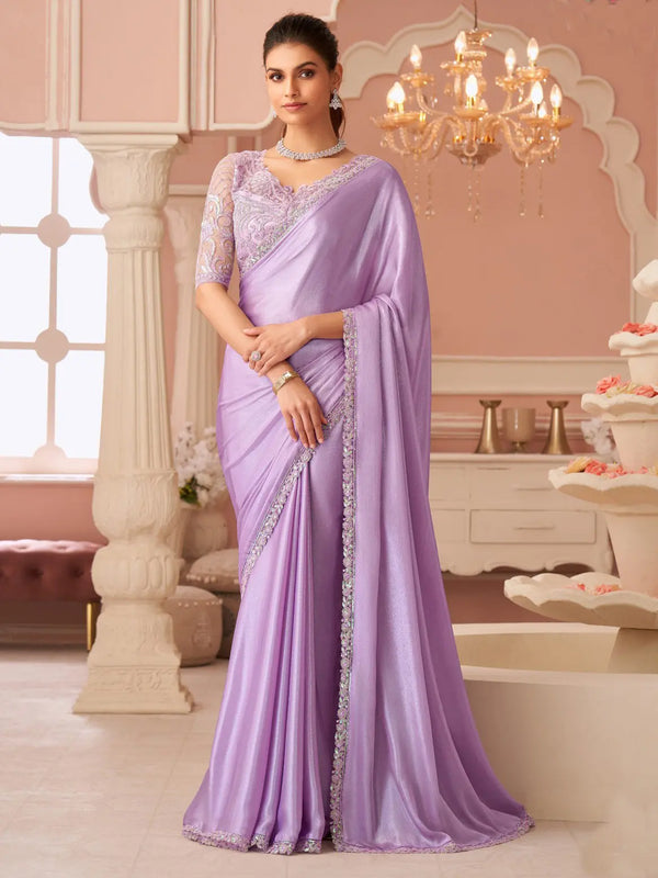 Lavender Saree