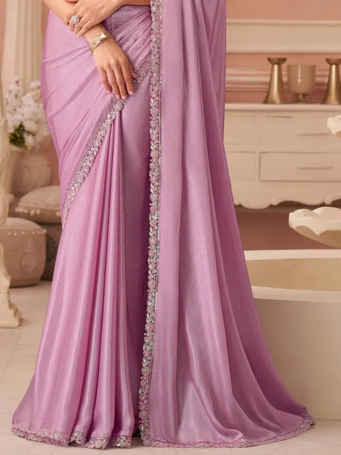 Pink Saree view 3