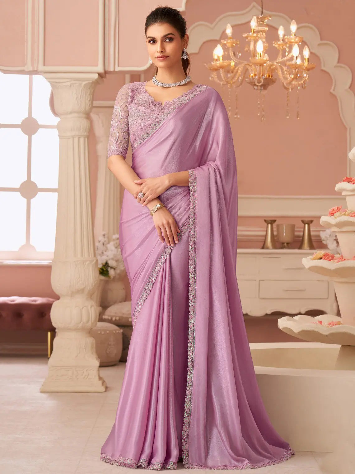 Pink Saree