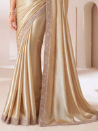 Champagne Saree view 3