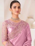 Mauve Saree view 2