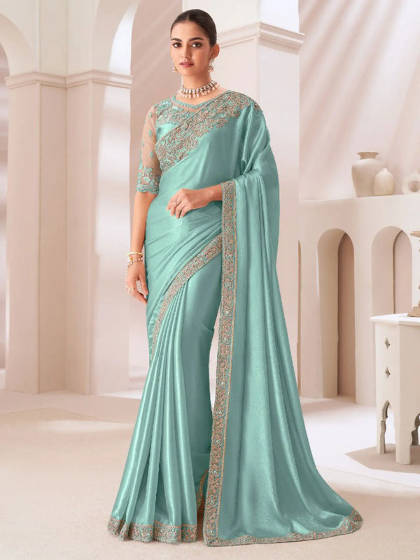 Mint Green Saree