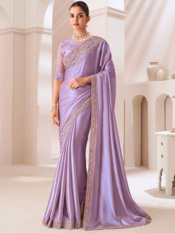 Lavender Saree