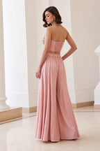 Women's Blush Pink Soft Silk Embroidered Indo Western Palazzo Set – Wedding & Party Wear